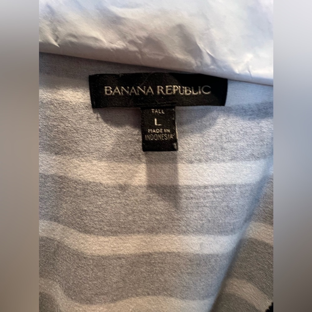 Banana Republic Navy Stripe Ponte Tank Maxi Travel Dress #472407 Size- L Tall - Picture 6 of 8